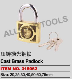 cast brass padlock