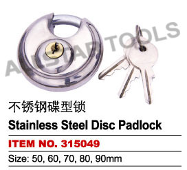 stainless steel disc padlock