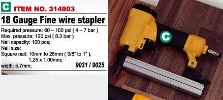 18 gauge fine sire stapler