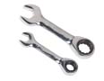 Stubby ratchet combination wrench